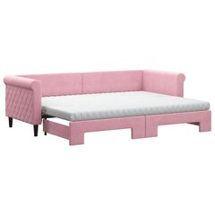 Sofa-lova vidaXL, 80x200 cm, rožinė kaina ir informacija | Lovos | pigu.lt