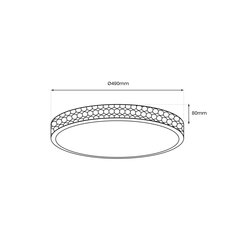 Eko-light lubinis šviestuvas Shiny Amber kaina ir informacija | Lubiniai šviestuvai | pigu.lt