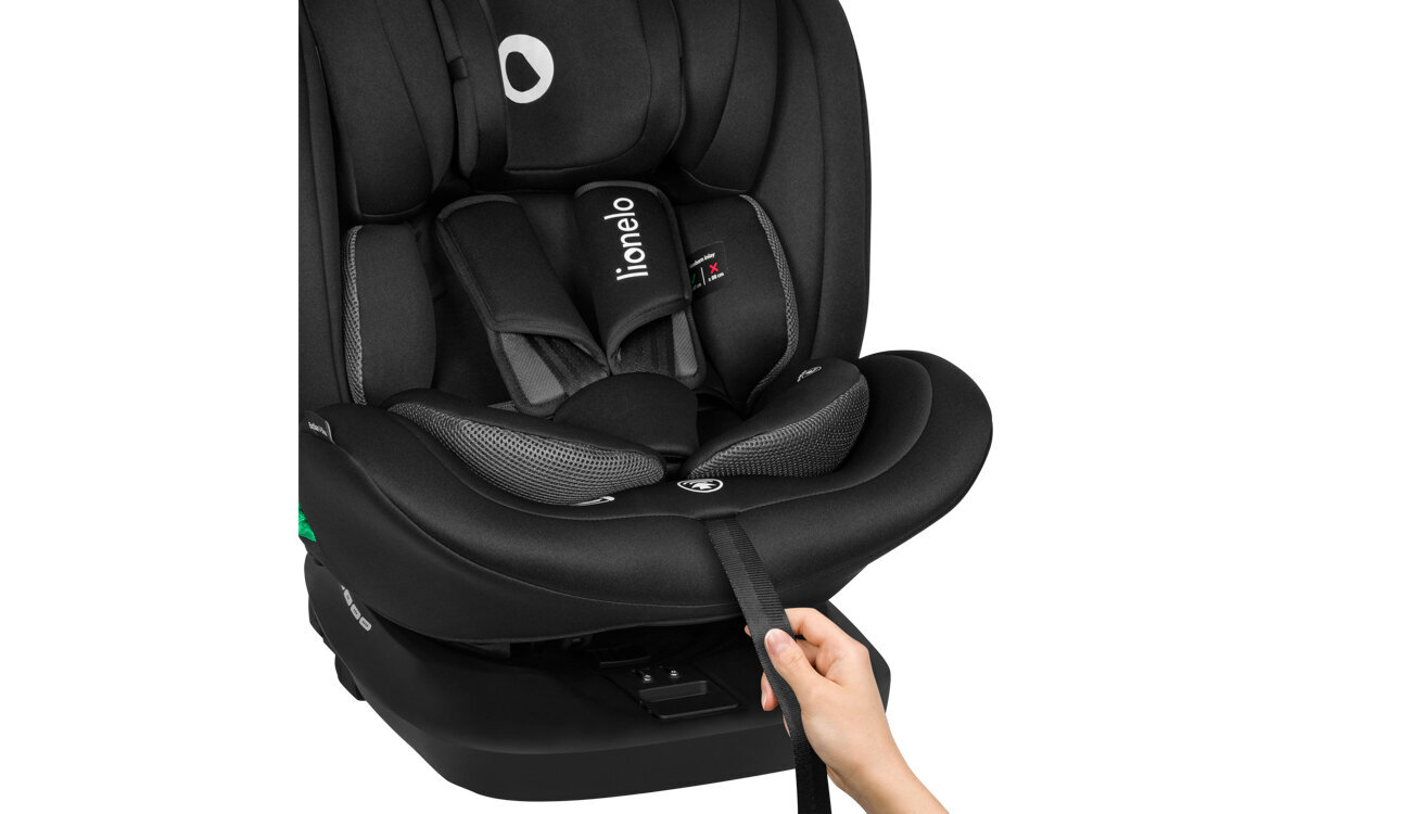 Automobilinė kėdutė Lionelo Bastiaan I-size, 0-36 kg, black carbon kaina ir informacija | Autokėdutės | pigu.lt