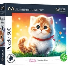 Dėlionė su kačiuku Trefl Charming Kitten, 500 d. kaina ir informacija | Dėlionės (puzzle) | pigu.lt