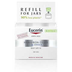 Drėkinamasis veido kremas Eucerin Hyaluron-Filler SPF-15 užpildymo pakuotė, 50ml цена и информация | Кремы для лица | pigu.lt