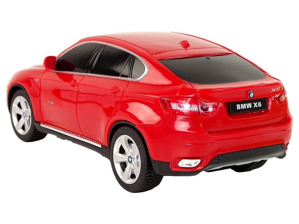 Nuotoliniu būdu valdomas automobilis Bmw X6 Rastar, raudonas цена и информация | Žaislai berniukams | pigu.lt