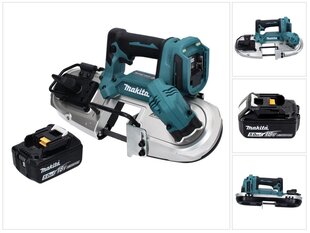 Аккумуляторная ленточная пила Makita DPB 183 T1, 18 В, с аккумулятором и без зарядного блока цена и информация | Пилы, циркулярные станки | pigu.lt