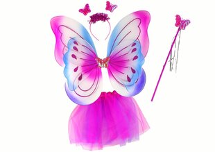 Fėjos - drugelio kostiumas iš 4 Daliu kaina ir informacija | Karnavaliniai kostiumai | pigu.lt
