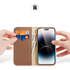 Dux Ducis Hivo iPhone 15 Pro Max Dux Ducis Hivo wallet case with RFID blocking - brown цена и информация | Чехлы для телефонов | pigu.lt