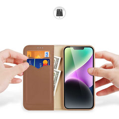 Dux Ducis Hivo iPhone 15 Plus wallet case with RFID blocking - brown цена и информация | Чехлы для телефонов | pigu.lt