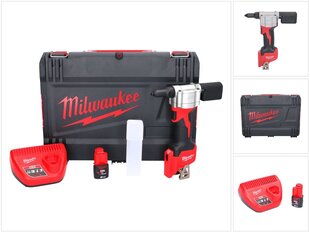 Аккумуляторный заклепочник Milwaukee M12 BPRT-201X 12 В 20,32 мм + 1x аккумулятор 2,0 Ач + зарядный блок + коробка HD (4933464406) цена и информация | Механические инструменты | pigu.lt