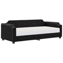 Sofa-lova vidaXL, 90x200 cm, juoda kaina ir informacija | Lovos | pigu.lt