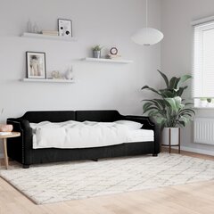 Sofa-lova vidaXL, 90x200 cm, juoda kaina ir informacija | Lovos | pigu.lt