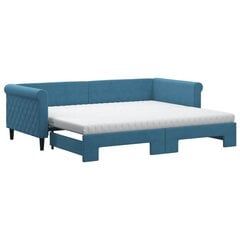 Sofa-lova vidaXL, 90x200 cm, mėlyna цена и информация | Кровати | pigu.lt