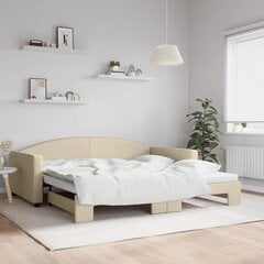 Sofa-lova vidaXL, 100x200 cm, smėlio spalvos цена и информация | Кровати | pigu.lt
