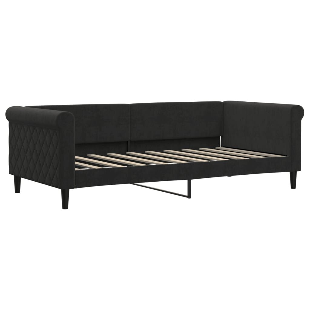 Sofa-lova vidaXL, 90x190 cm, juoda kaina ir informacija | Lovos | pigu.lt