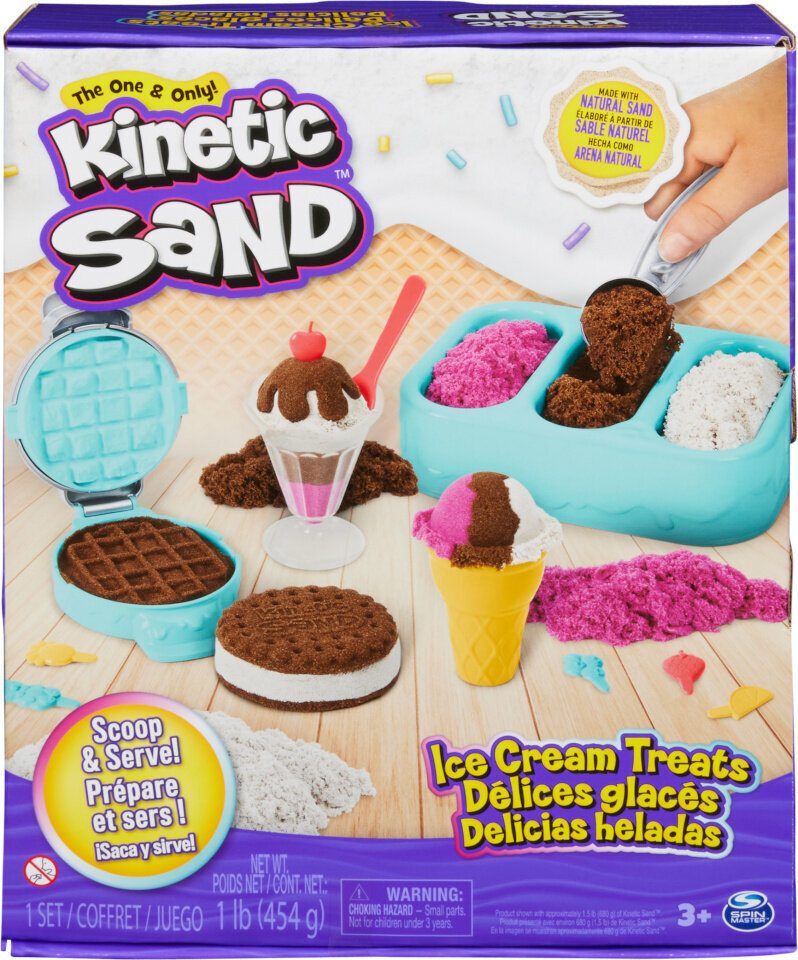 Kinetinio smėlio rinkinys Kinetic Sand Ledų desertai kaina ir informacija | Lavinamieji žaislai | pigu.lt