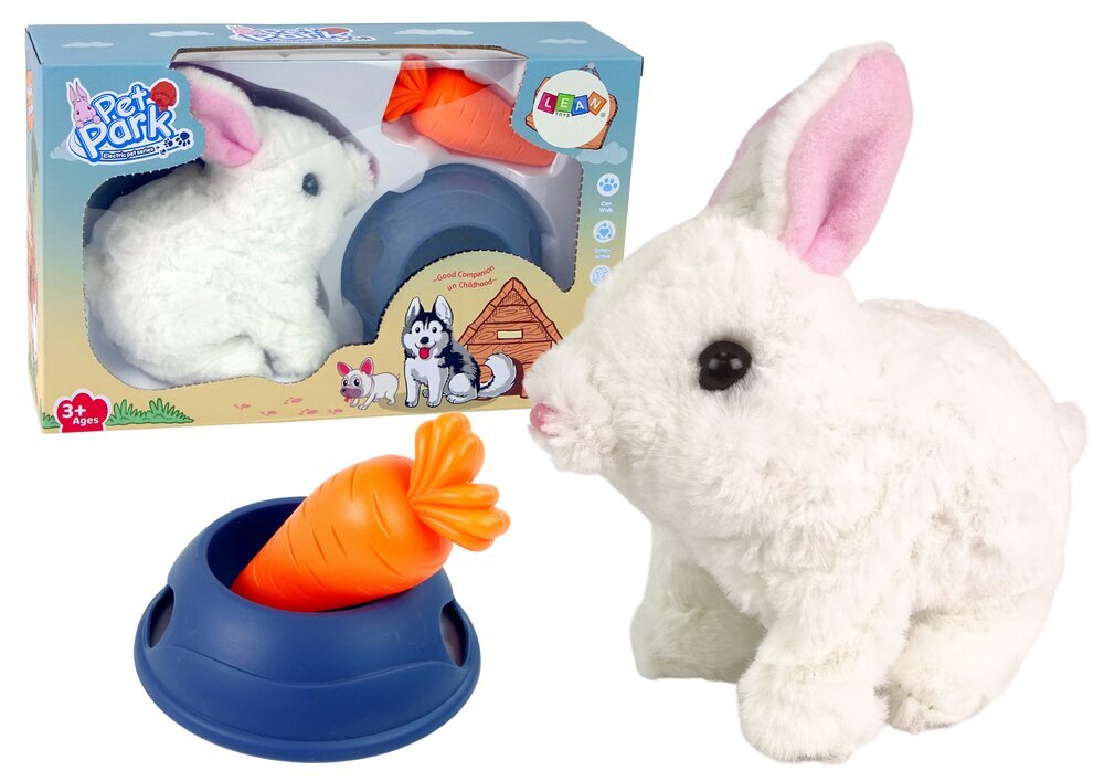 Interaktyvus triušis su priedais Lean Toys цена и информация | Žaislai kūdikiams | pigu.lt