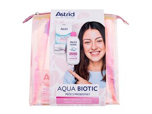 Veido priežiūros rinkinys Astrid Aqua Biotic moterims: veido kremas Aqua Biotic, 50 ml + micelinis vanduo Aqua Biotic 3in1, 400 ml + veido kaukė Aqua Biotic Anti-Fatigue and Quenching Tissue Mask + kosmetinė kaina ir informacija | Veido kremai | pigu.lt