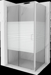 Dušo kabina Mexen Apia, Chrome, 105 x 100 cm, pusiau matinė kaina ir informacija | Dušo kabinos | pigu.lt