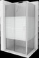 Dušo kabina Mexen Apia, Chrome, 110 x 80 cm, pusiau matinė kaina ir informacija | Dušo kabinos | pigu.lt