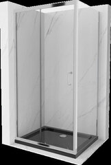 Dušo kabina Mexen Apia Black/Chrome, 90 x 100 cm kaina ir informacija | Dušo kabinos | pigu.lt
