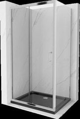 Dušo kabina Mexen Apia Black/Chrome, 100 x 70 cm kaina ir informacija | Dušo kabinos | pigu.lt