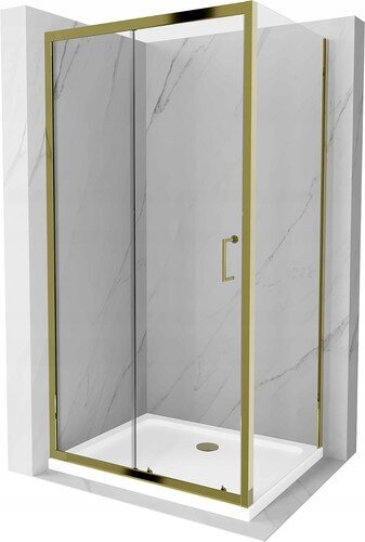 Dušo kabina Mexen Apia White/Gold, 110 x 70 cm kaina ir informacija | Dušo kabinos | pigu.lt