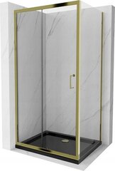 Dušo kabina Mexen Apia Black/Gold, 130 x 70 cm kaina ir informacija | Dušo kabinos | pigu.lt