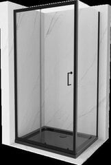 Dušo kabina Mexen Apia su padėklu ir sifonu, Black+White/Black, 120 x 100 cm цена и информация | Душевые кабины | pigu.lt
