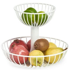 Zeller vaisių krepšelis, baltas kaina ir informacija | Indai, lėkštės, pietų servizai | pigu.lt