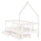 Vaikiškos lovos rėmas vidaXL, 70x140 cm, baltas kaina ir informacija | Vaikiškos lovos | pigu.lt