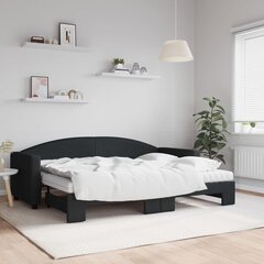 Sofa-lova vidaXL, 80x200 cm, juoda kaina ir informacija | Lovos | pigu.lt