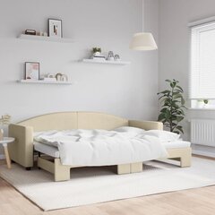 Sofa-lova vidaXL, 80x200 cm, smėlio kaina ir informacija | Lovos | pigu.lt