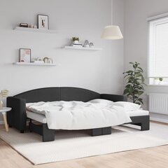 Sofa-lova vidaXL, 80x200 cm, juoda kaina ir informacija | Lovos | pigu.lt