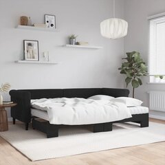 Sofa-lova vidaXL, 80x200 cm, juoda kaina ir informacija | Lovos | pigu.lt