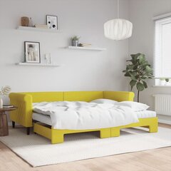 Sofa-lova vidaXL, 90x200 cm, geltona цена и информация | Кровати | pigu.lt