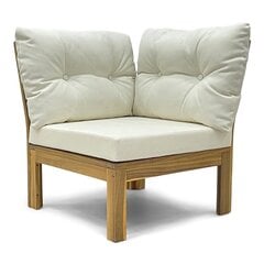Modulinė kampinė sofos dalis Linh, baltas/rudas цена и информация | Садовые стулья, кресла, пуфы | pigu.lt