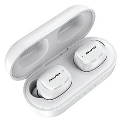 AWEI słuchawki Bluetooth 5.1 T13 Pro TWS + stacja dokująca biały|white цена и информация | Теплая повязка на уши, черная | pigu.lt