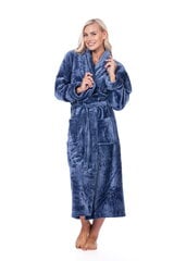 Халат из бамбукового волокна с капюшоном для женщин Elite Bamboo, синий цена и информация | Женские халаты | pigu.lt