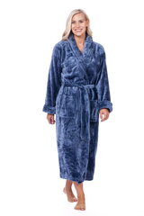 Халат из бамбукового волокна с капюшоном для женщин Elite Bamboo, синий цена и информация | Женские халаты | pigu.lt