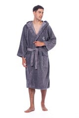 Халат из бамбукового волокна с капюшоном мужской Elite Bamboo, серый цена и информация | Мужские халаты, пижамы | pigu.lt