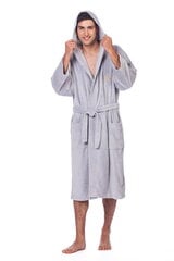 Халат из бамбукового волокна с капюшоном мужской Elite Bamboo, серый цена и информация | Мужские халаты, пижамы | pigu.lt