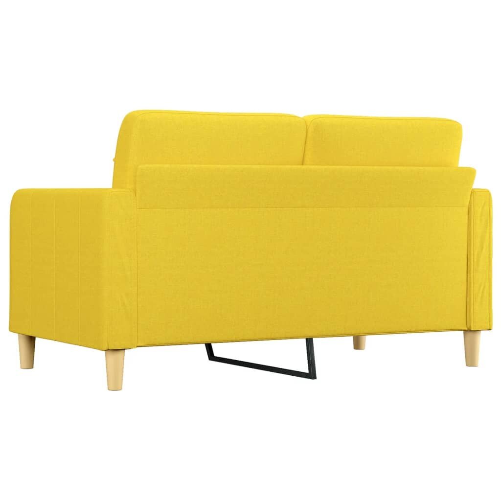 Dvivietė sofa vidaXL, 140cm, geltona цена и информация | Sofos | pigu.lt