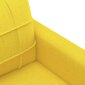 Dvivietė sofa vidaXL, 140cm, geltona цена и информация | Sofos | pigu.lt