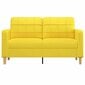 Dvivietė sofa vidaXL, 140cm, geltona цена и информация | Sofos | pigu.lt