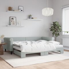 Sofa-lova vidaXL, 90x200 cm, pilka kaina ir informacija | Lovos | pigu.lt