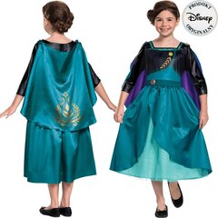 Karnavalinis kostiumas Disney Frozen Anna, mėlynas kaina ir informacija | Karnavaliniai kostiumai | pigu.lt