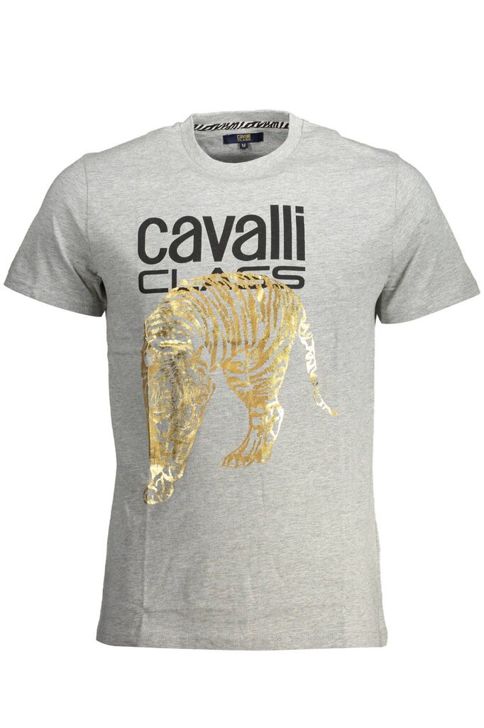 Cavalli Class marškinėliai vyrams QXT061I-JD060, pilki kaina ir informacija | Vyriški marškinėliai | pigu.lt