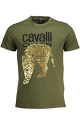 Cavalli Class marškinėliai vyrams QXT061I-JD060, žalia kaina ir informacija | Vyriški marškinėliai | pigu.lt