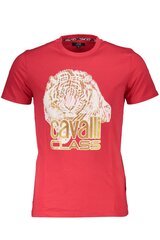 Marškinėliai vyrams Cavalli Class QXT61W-JD060, raudoni kaina ir informacija | Vyriški marškinėliai | pigu.lt