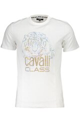 Marškinėliai vyrams Cavalli Class QXT61W-JD060, balti kaina ir informacija | Vyriški marškinėliai | pigu.lt