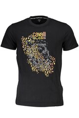 Cavalli Class marškinėliai vyrams QXT61V-JD060, juodi цена и информация | Футболка мужская | pigu.lt