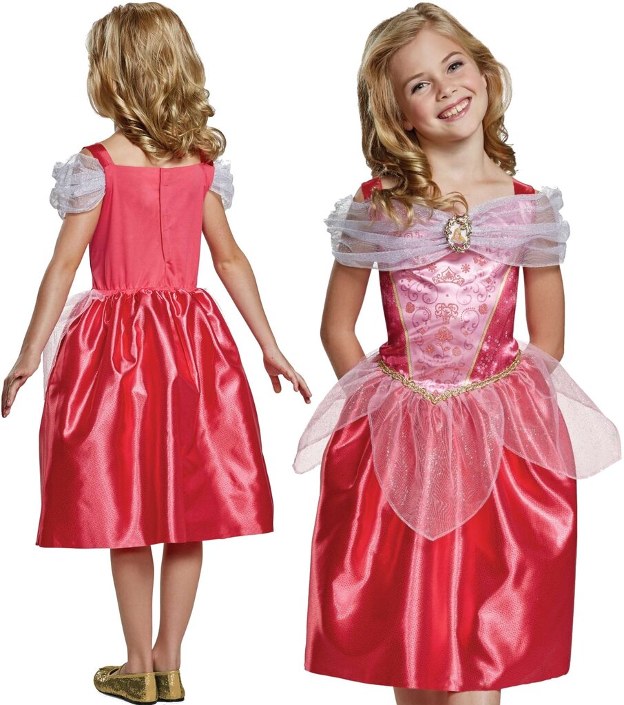 Karnavalinis kostiumas Disney Miegančioji gražuolė princesė Aurora, raudonas цена и информация | Karnavaliniai kostiumai | pigu.lt
